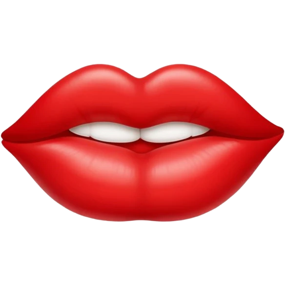Lips kissing no face emoji