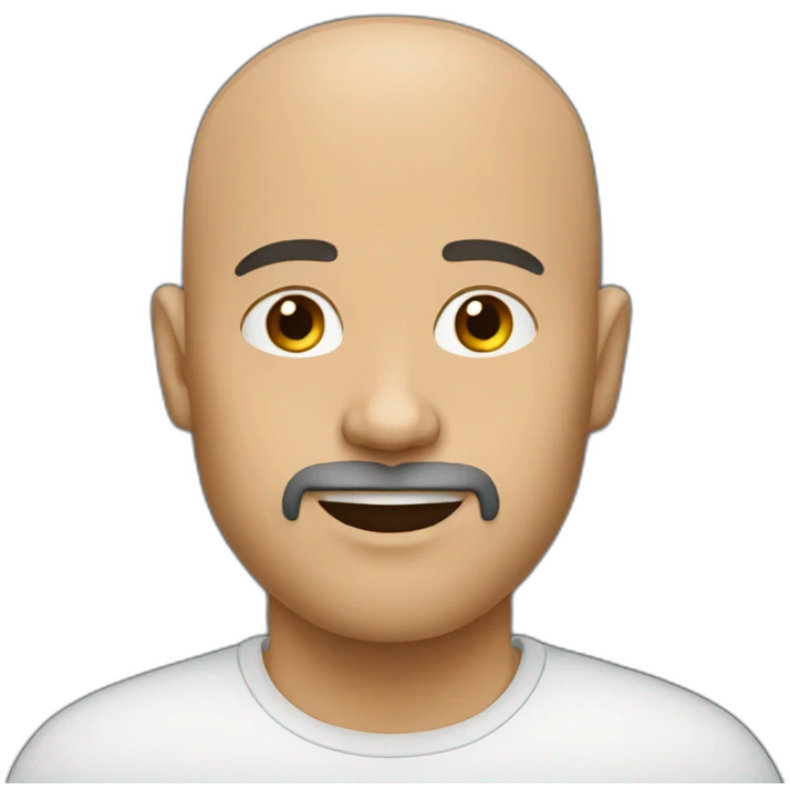 bald guy,-white-chin-goatee emoji