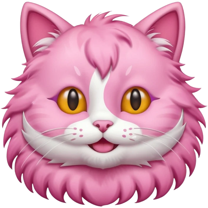 a cute pink cat icon emoji