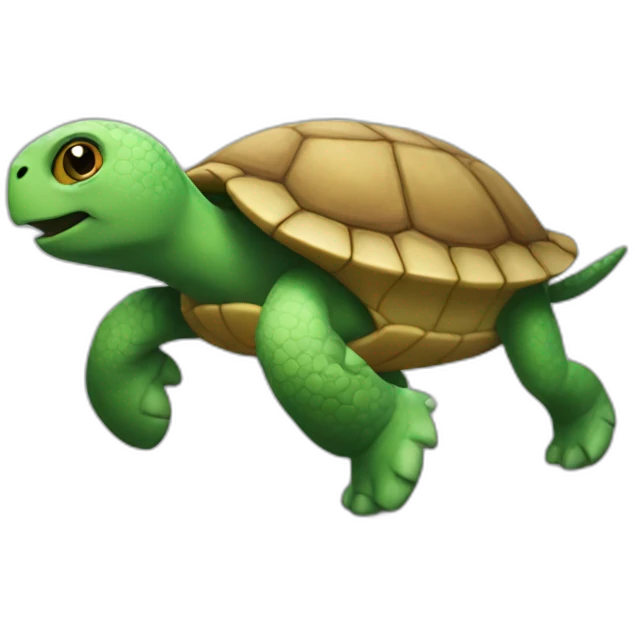 running turtle with human legs emoji