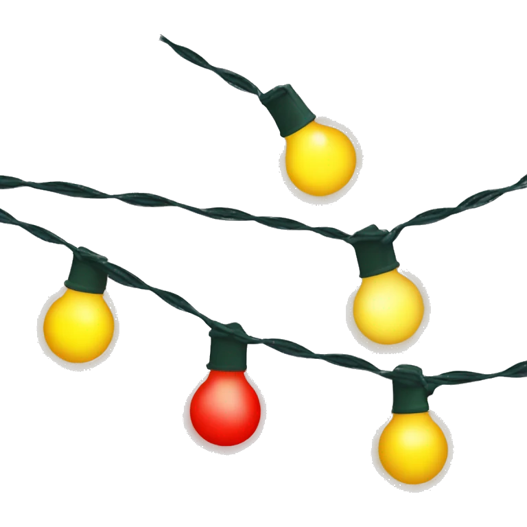 string of christmas lights emoji