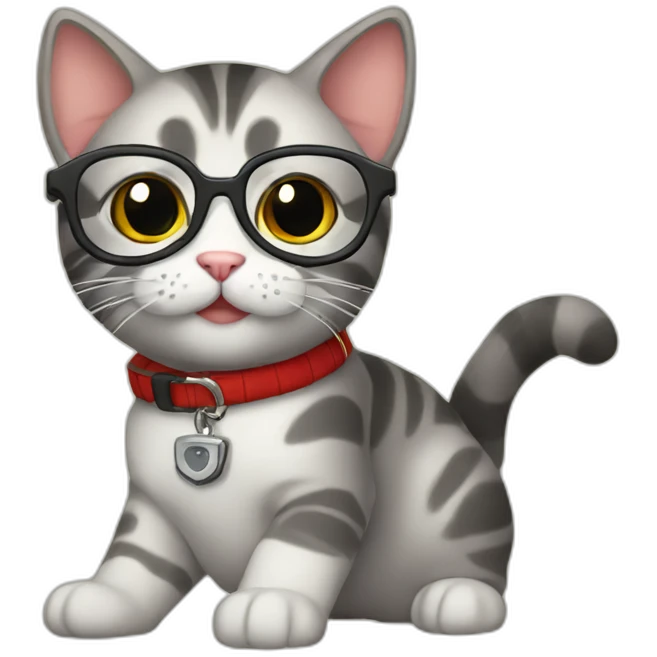 cute cat geek emoji