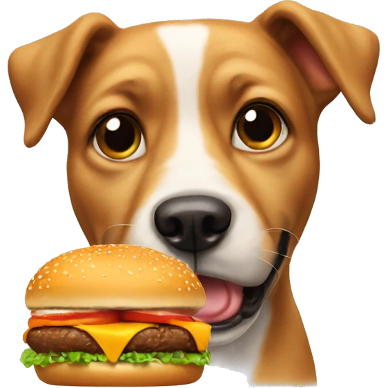 dog with burger  emoji