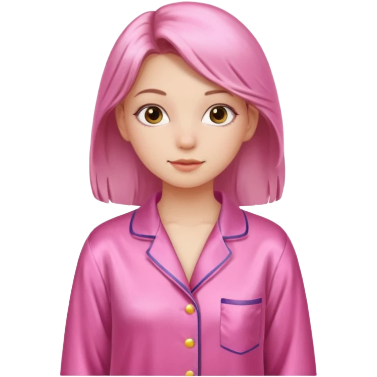 Girl 18 year in pink Pajamas  emoji