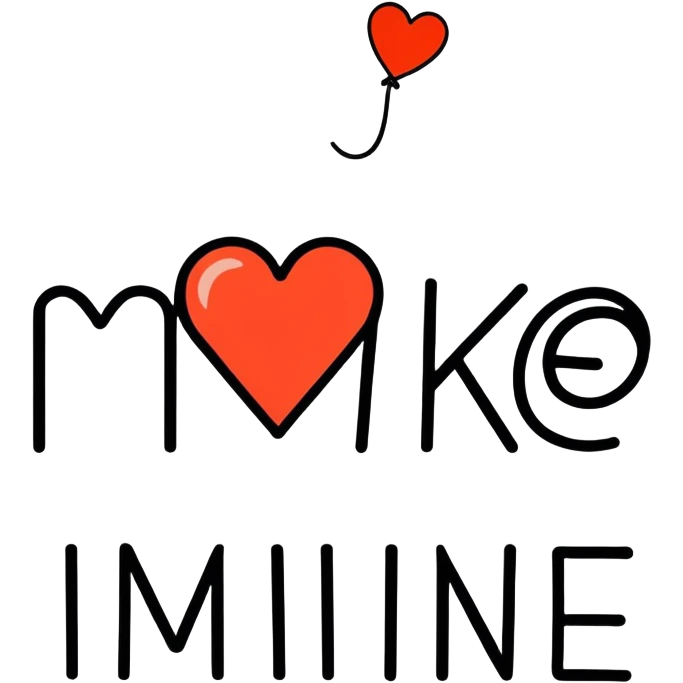 The word mine written in a heart emoji