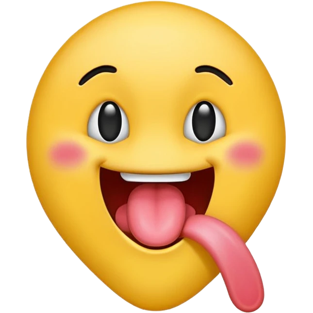 The emoji with a tounge sticking out but its making a straight face emoji