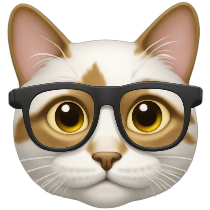 un gato con lentes emoji