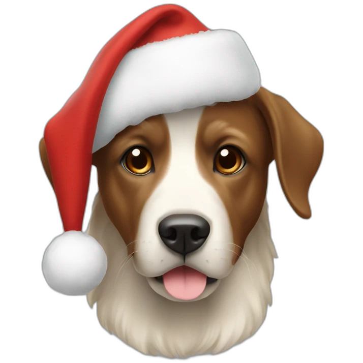Carlin avec un bonnet de Noël  emoji
