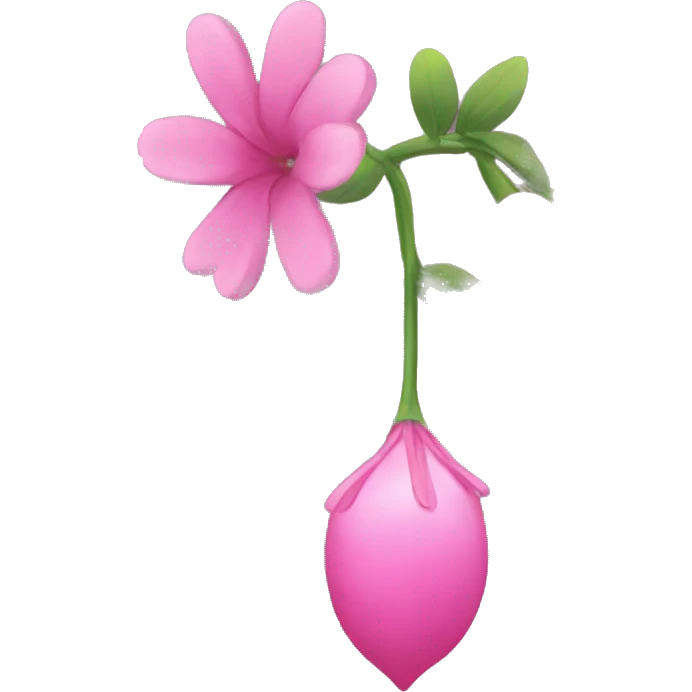 pink hanging flower emoji