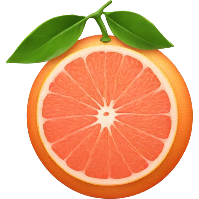 Grapefruit with leaves emoji