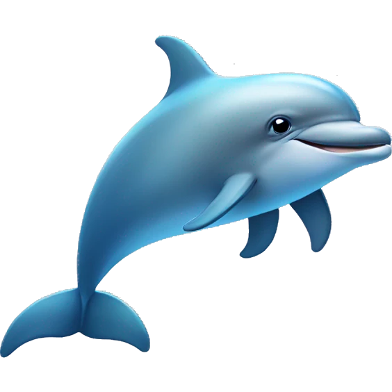 Dolphin with rainbow emoji