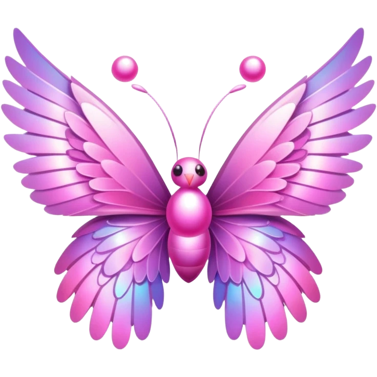 Sparkly little pink pong wings  emoji