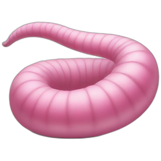 pink straight worm emoji