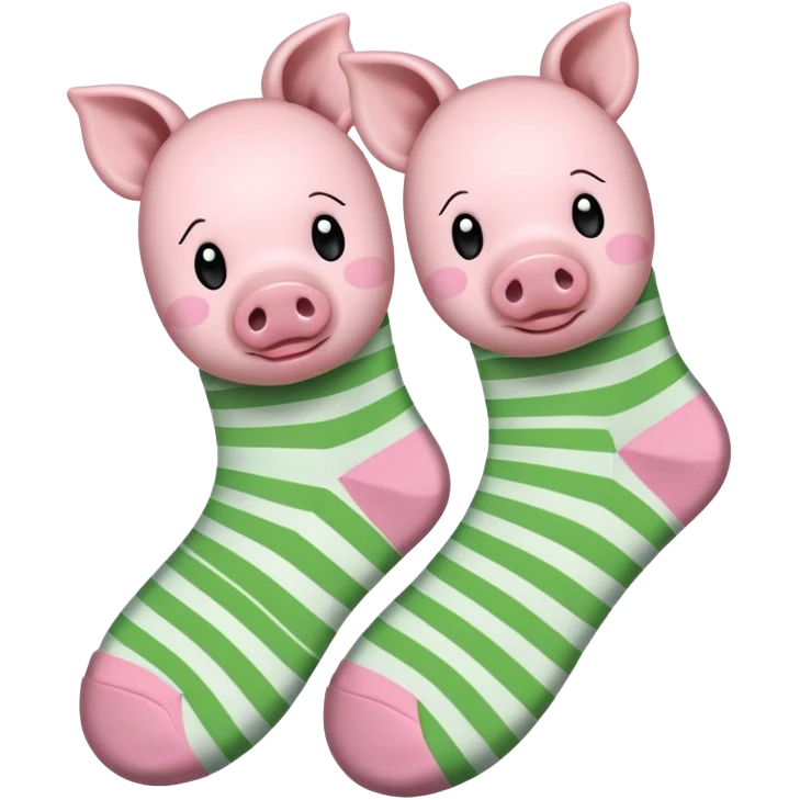 socks with pig face ofinger pig cucumber them emoji