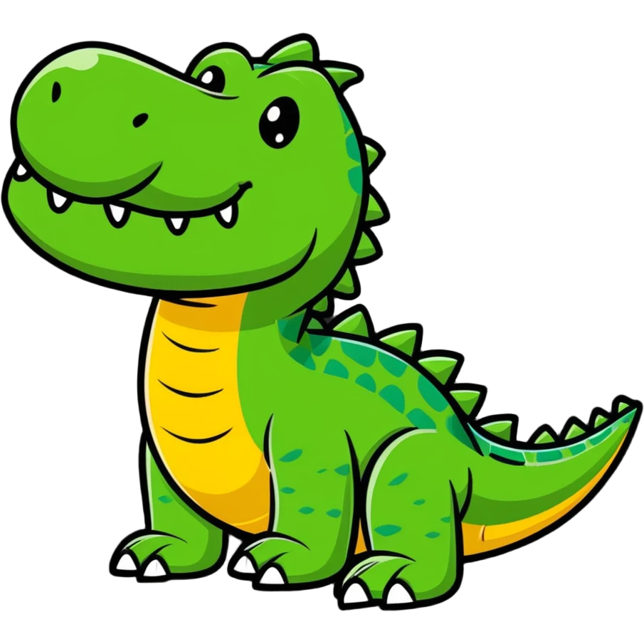 colorful, cartoonish crocodile with a playful, exaggerated expression emoji