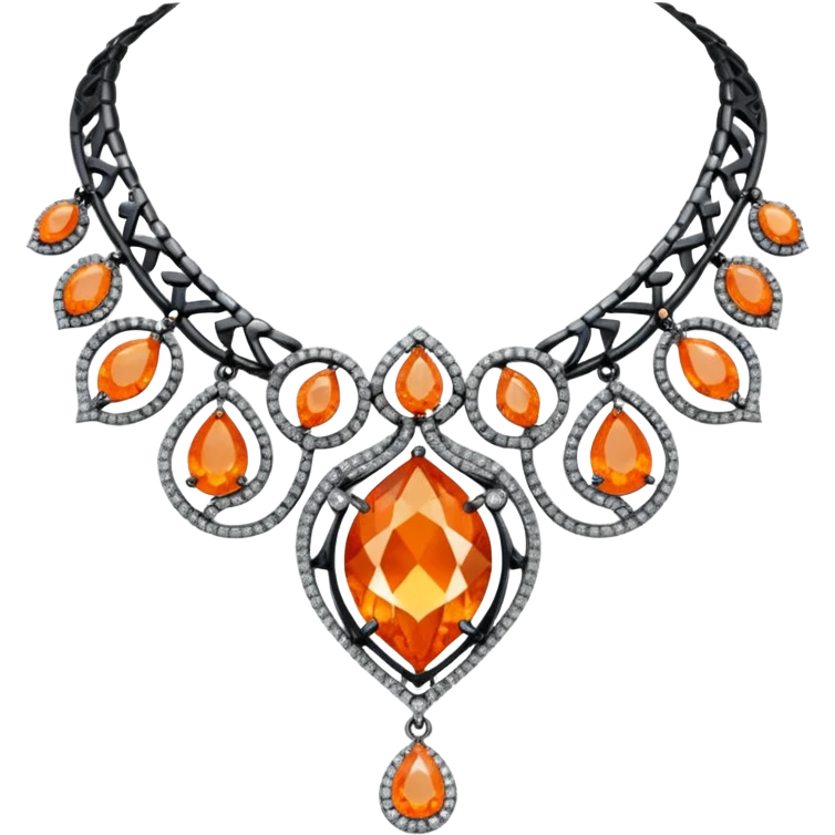 fantasy-magic-orange-necklace-diamonds emoji