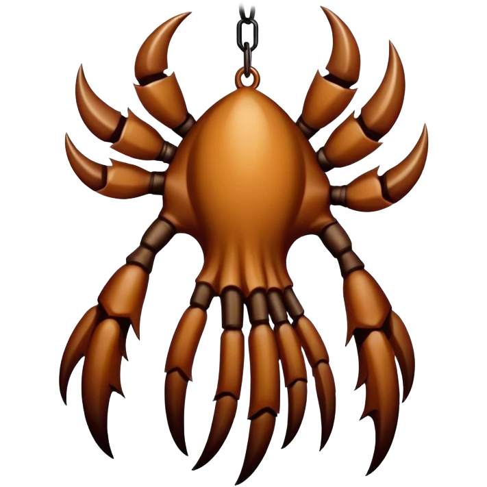 Brown claw with seven talons hanging downwards (not sentient) emoji