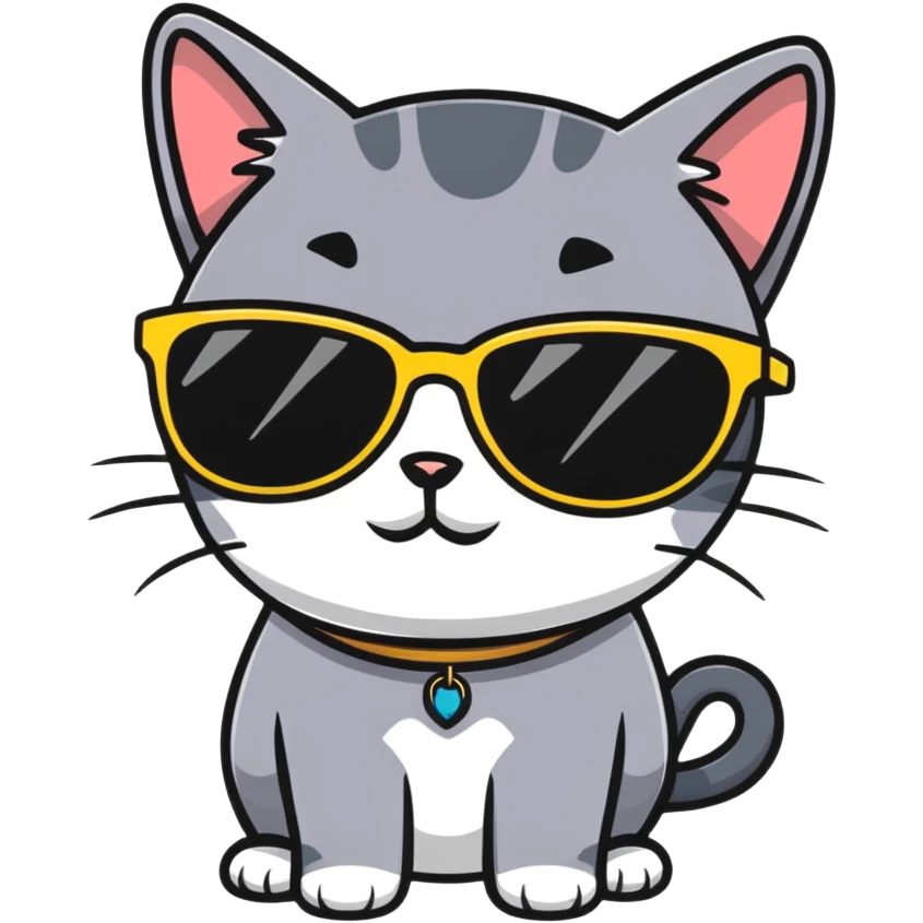 Cat with sunglasses emoji