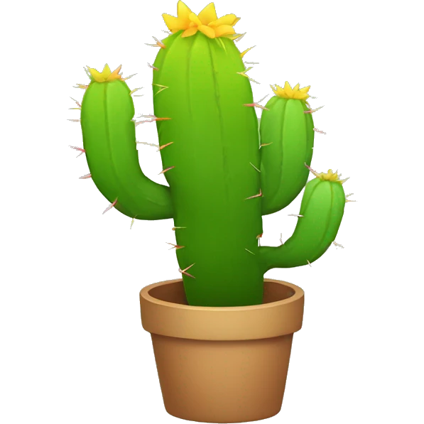 Rainbow cactus emoji
