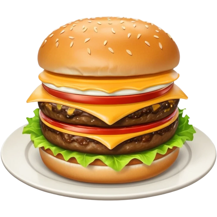 i want a Cheeseburger and Fries with a angle to 15–20° gentle bird’s-eye angle with 2white and red Sause on white plate  emoji