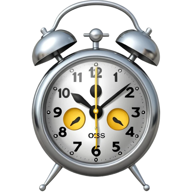 classic alarm clock with bells emoji