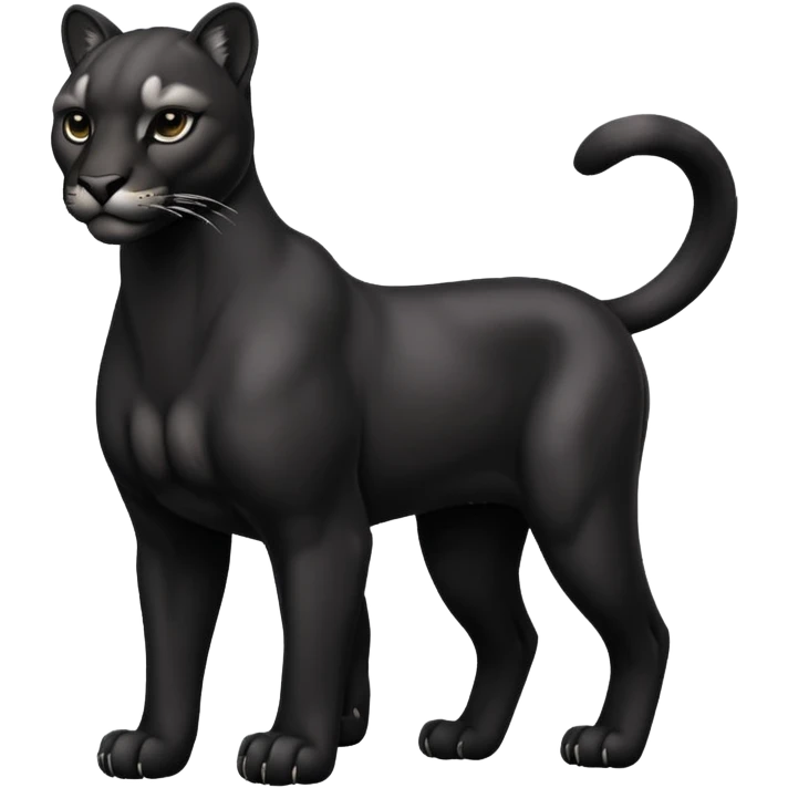 Cute black puma emoji