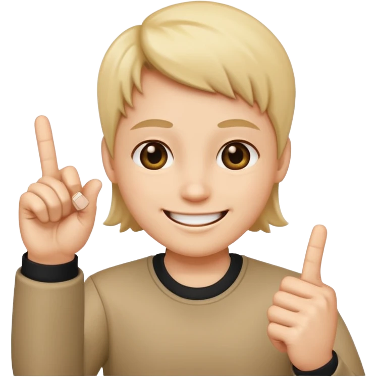 smile face with middle finger emoji
