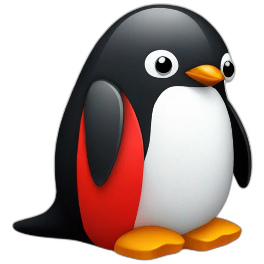 Linux penguin but with big red X over it emoji