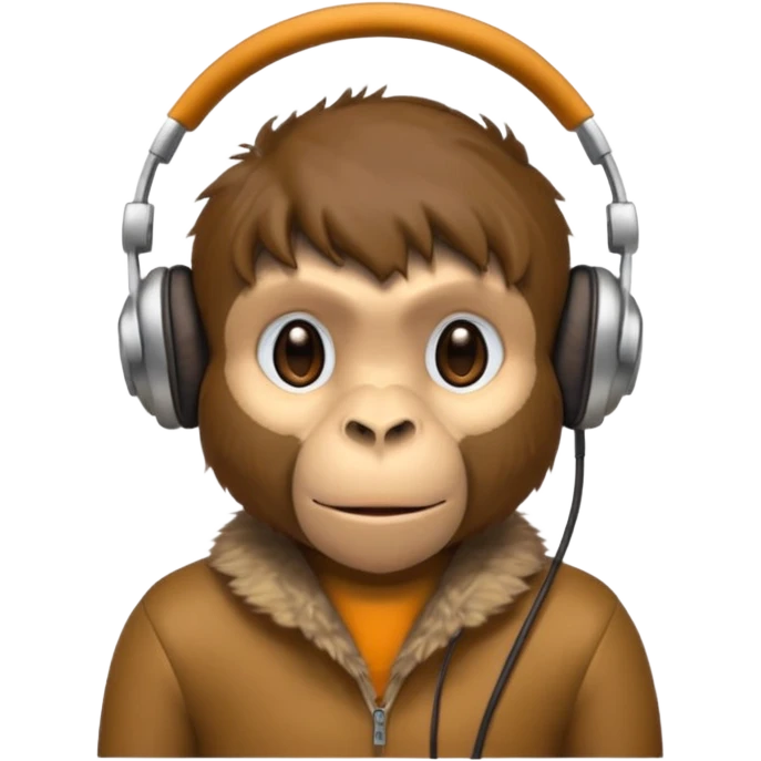 Kulaklıklı maymun emoji
