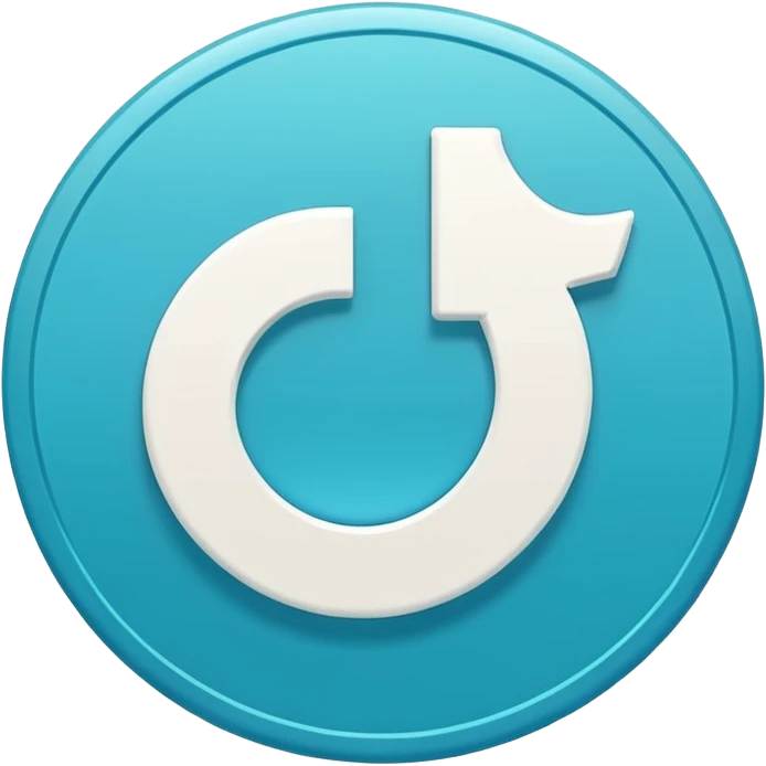 Modern emoji-style TikTok verified icon: cyan-blue circular badge, bold white checkmark, smooth gradient, soft glossy highlights, subtle shine, thick white border, minimalist flat + semi-3D style, smooth edges, high contrast, transparent PNG, high quality, sharp. emoji