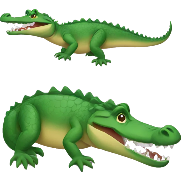 Crocodile wearing a bow emoji