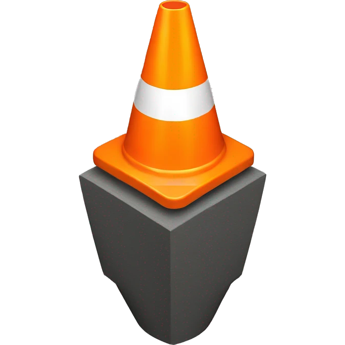 a traffic cone emoji