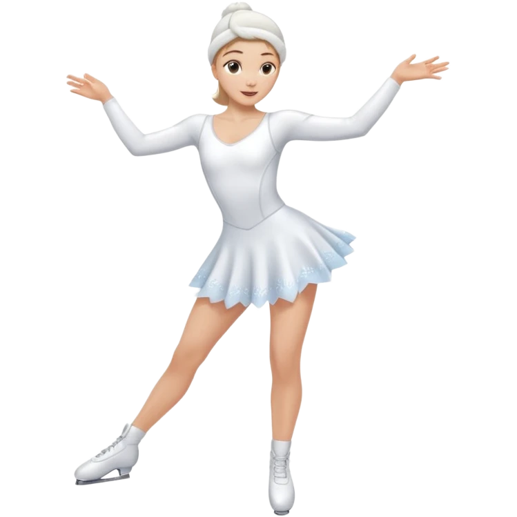 Ice skater twirling emoji