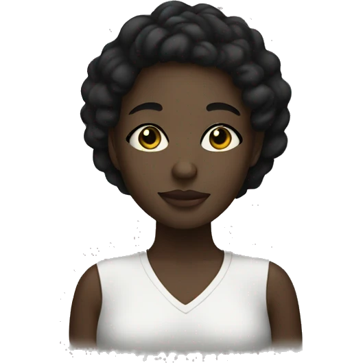 A black girl with a face mask  emoji