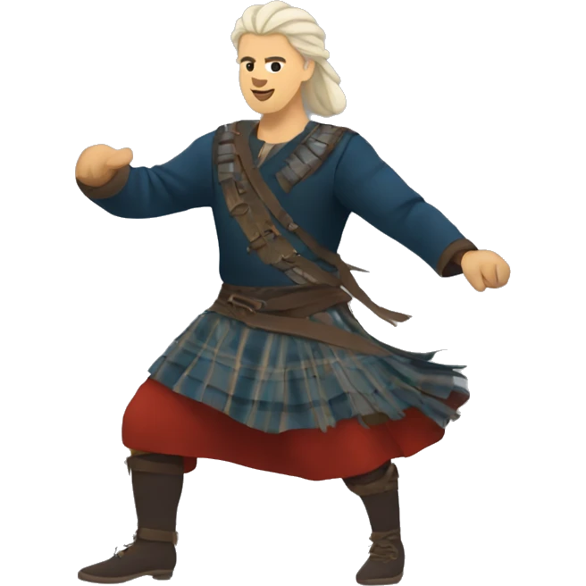 Highlander dancing lezginka emoji