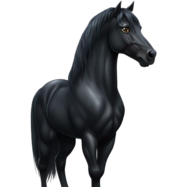 Horse black  emoji