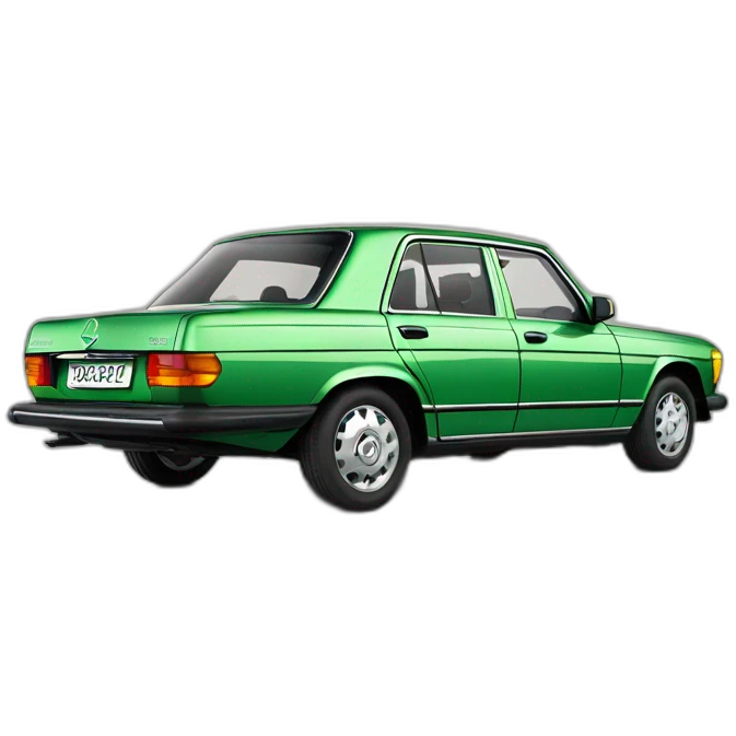 voiture electrique mercedes longue verte emoji