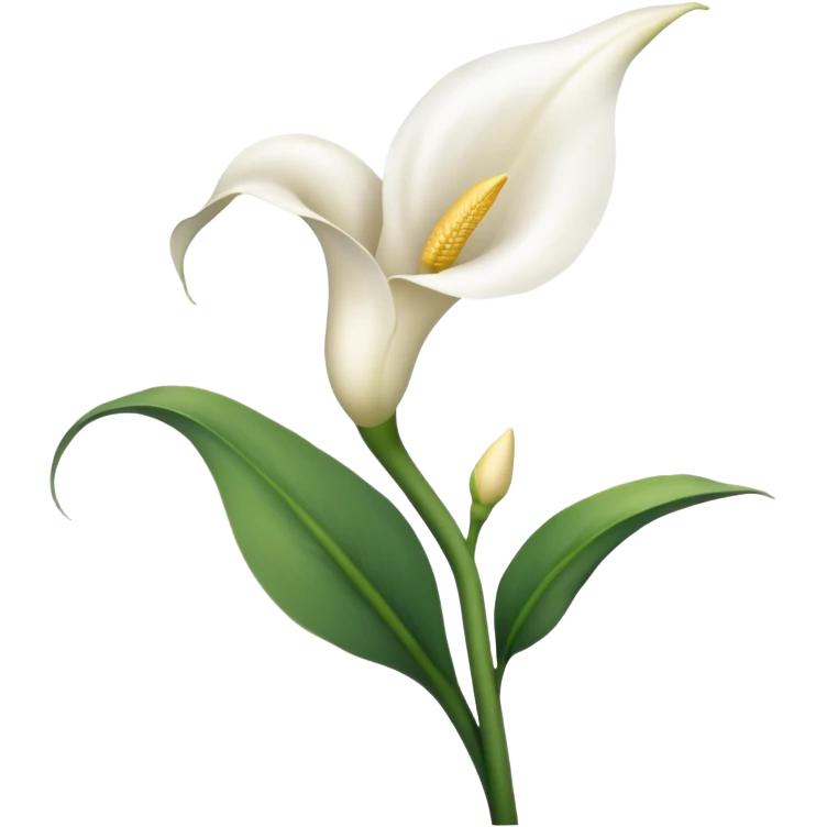 White satin Calla emoji