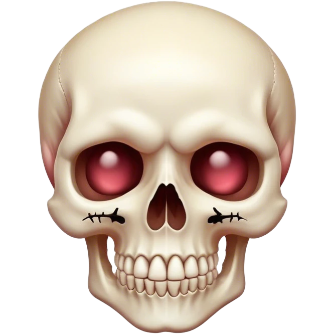 Blushing Skull emoji