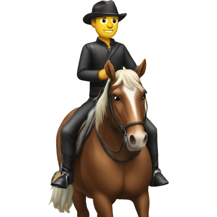  horse riding man emoji