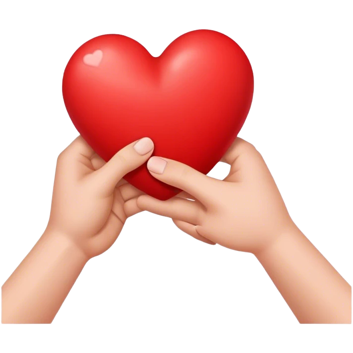 A hand giving a big heart  emoji