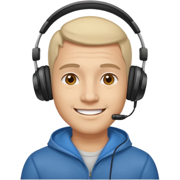 light man with headphones emoji