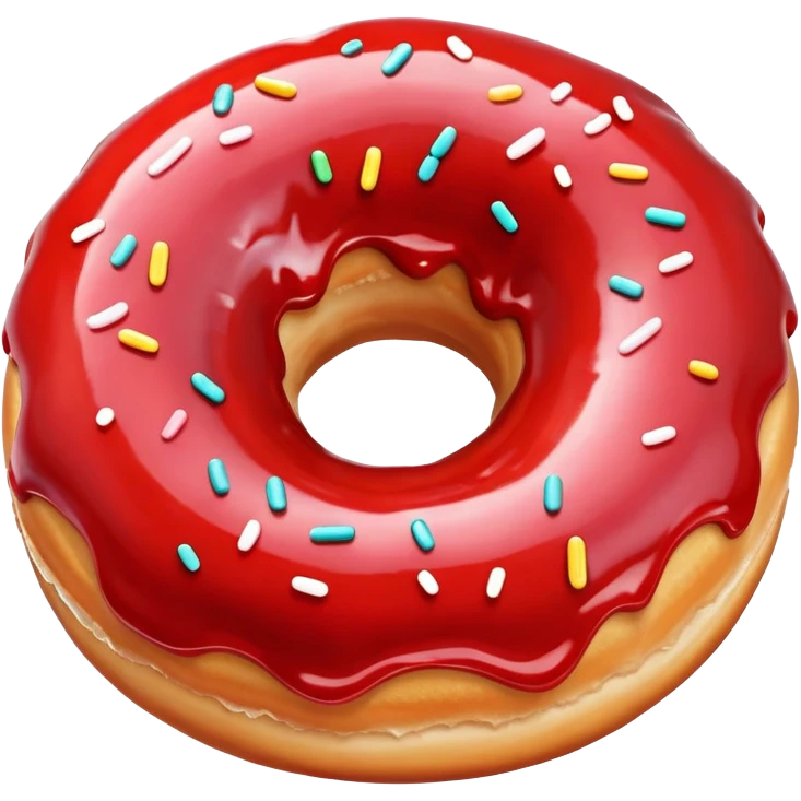 donut with red glaze emoji