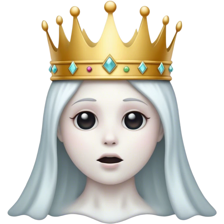 Ghost with crown emoji
