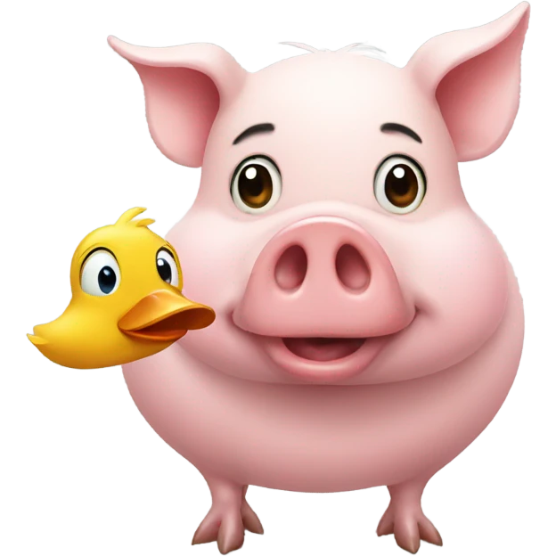Pig and duck  emoji