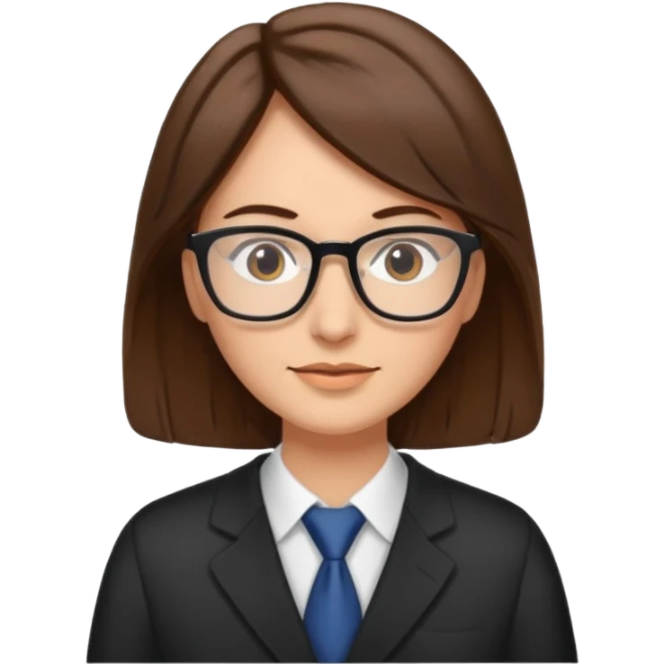 A school principal with medium-length hair. emoji