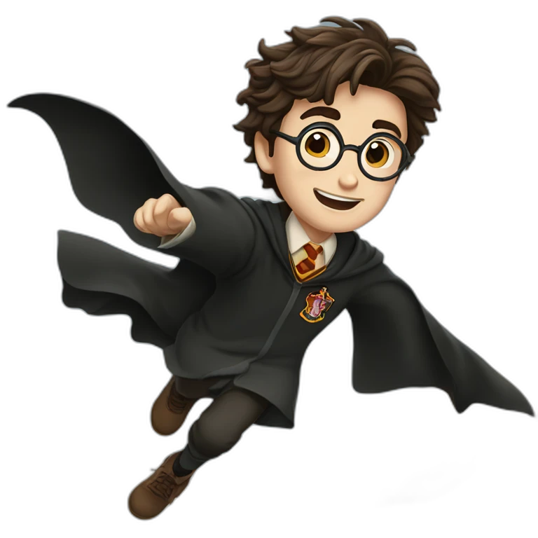harry potter volando por el cielo emoji