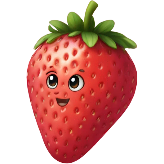 A pink strawberry emoji