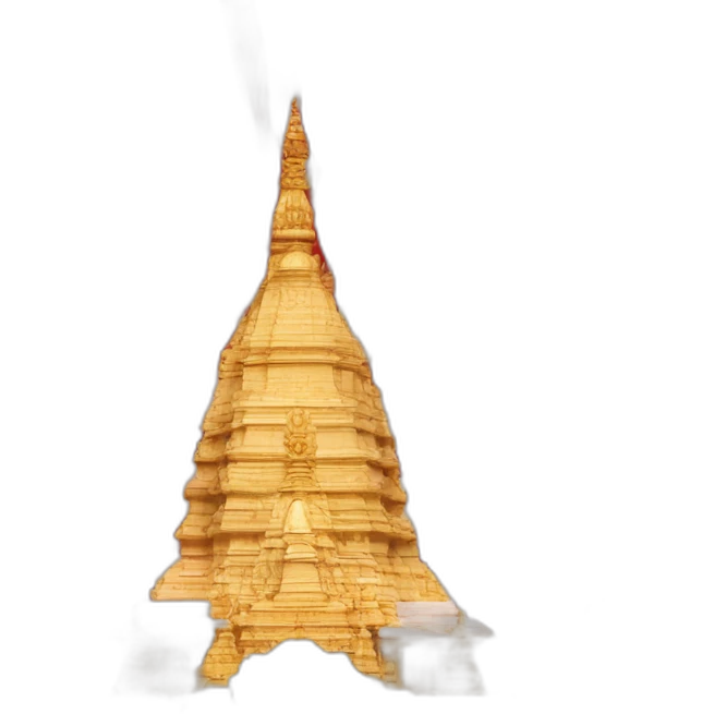 BAPS mandir white marvel red flags golden pinnacle emoji