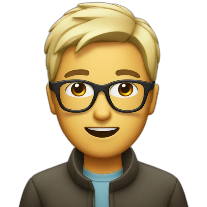 braing with glasses emoji